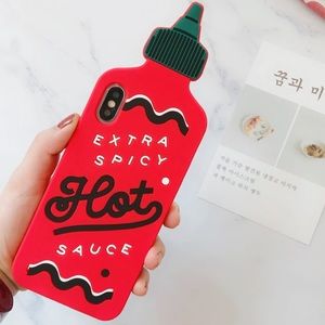 BAN.DO IPHONE X/XS EXTRA SPICY HOT SAUCE SILICONE SOFT GEL PHONE CASE